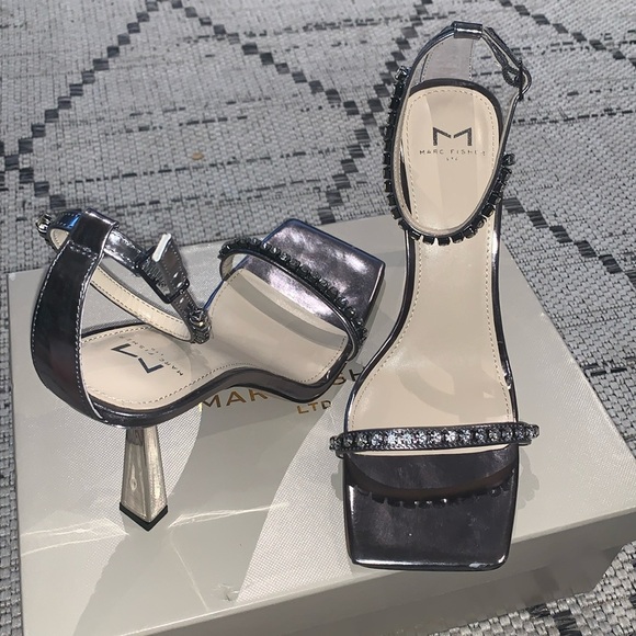 Marc Fisher Shoes - BNWT Marc Fisher Karima Pewter Heels